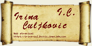 Irina Čuljković vizit kartica